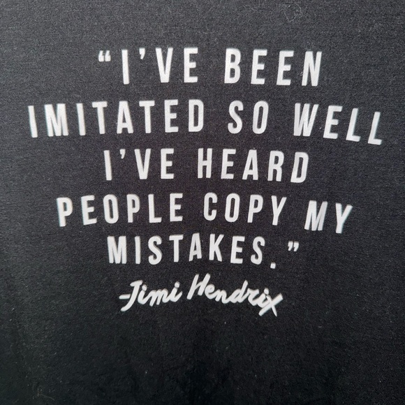 Rockin Artwork tunic/muscle tee with slits on side. Jimi Hendrix quote on front! - Picture 4 of 5